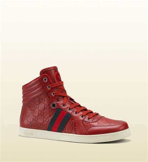 gucci red high tops|gucci high top sneaker.